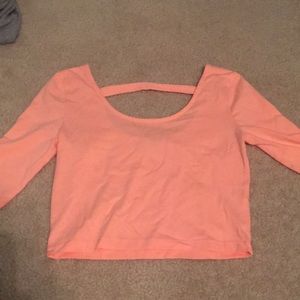 Peach colored crop top